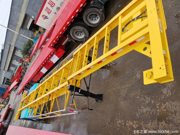 两桥钢铝混合轻型骨架骨架式集装箱半挂车图片