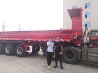 9.5米电动篷布u型一体式后翻自卸半挂车-湖北欧阳聚德挂车厂自卸半挂车图片