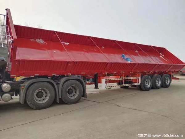 13米标车侧翻现车出售自卸半挂车图片