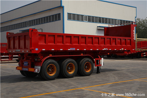 自卸式后翻自卸半挂车图片