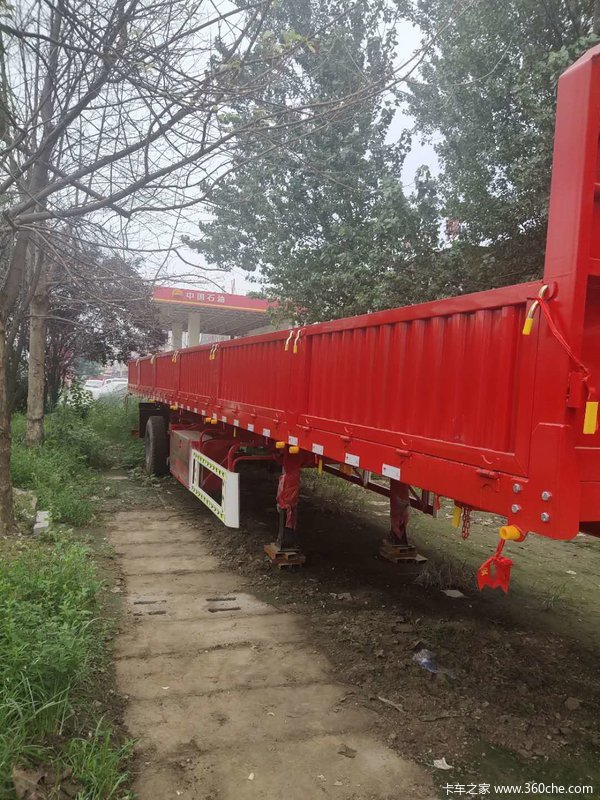 13米标车侧翻半挂车自卸半挂车图片