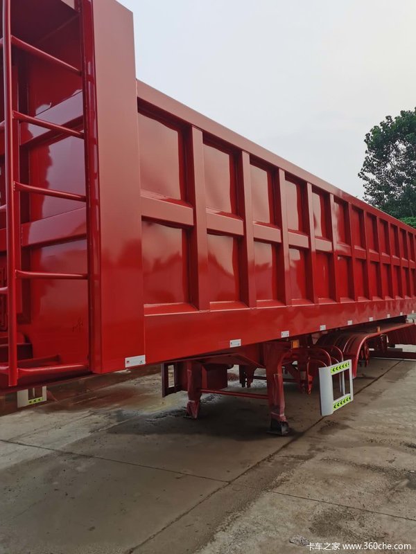 九米一米五高一体后翻自卸半挂车图片