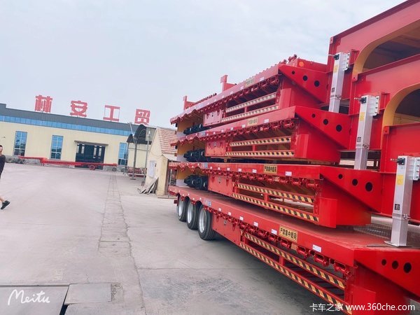 13.75×3米全国可落户车型前后等宽车型平板式半挂车图片