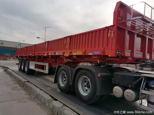 13米标厢侧反自卸半挂车图片