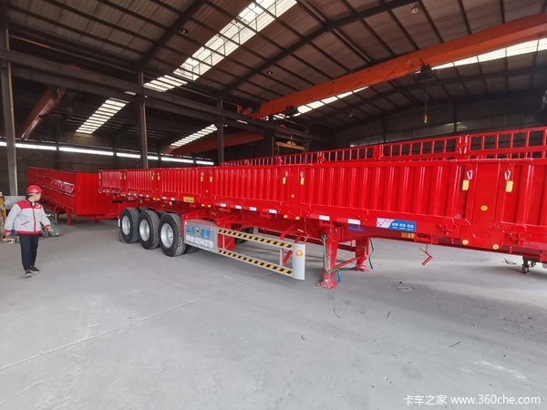 13米标厢侧反自卸半挂车图片