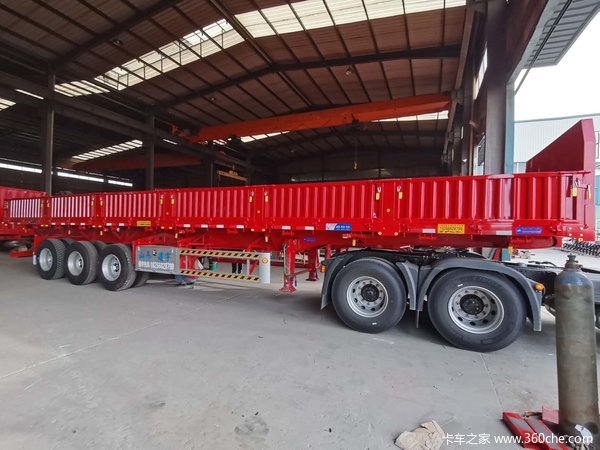 13米标厢侧反自卸半挂车图片