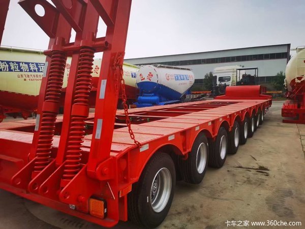 广东五线十轴低平板大件运输车，专业专注低平板大件车！欢迎选购低平板半挂车图片