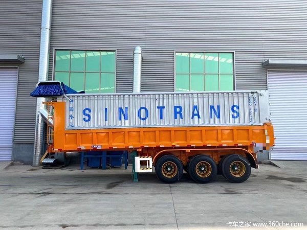 箱中箱后翻自卸半挂车自卸半挂车图片
