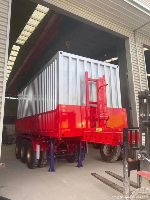 箱中箱后翻自卸半挂车自卸半挂车图片