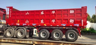 8.5米后翻自重7.3吨（含液压油7.5吨）自卸半挂车