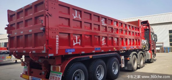 8.5米后翻自重7.3吨（含液压油7.5吨）自卸半挂车图片