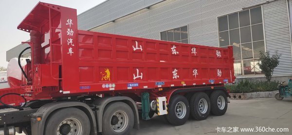 8.5米后翻自重7.3吨（含液压油7.5吨）自卸半挂车图片