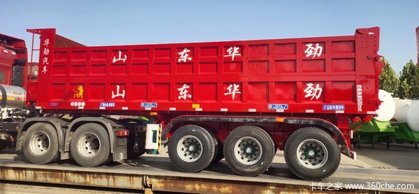 后翻自卸7.3吨侧翻自卸，下灰罐自卸半挂车图片