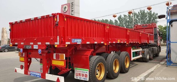 后翻自卸7.3吨侧翻自卸，下灰罐罐式半挂车图片