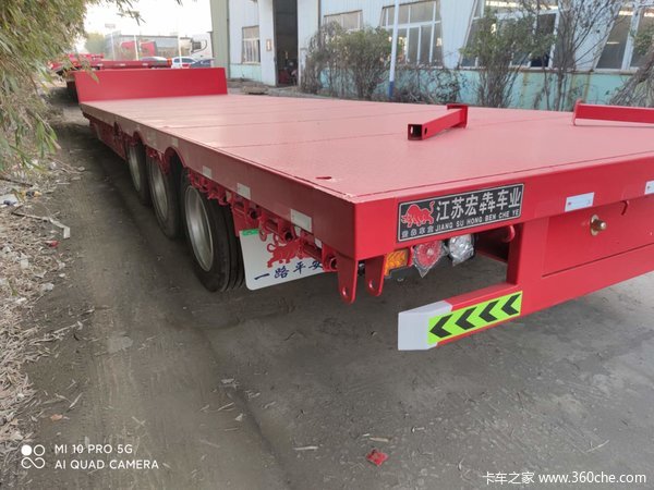 13.75*3前后等宽全套带证八万元低平板半挂车图片