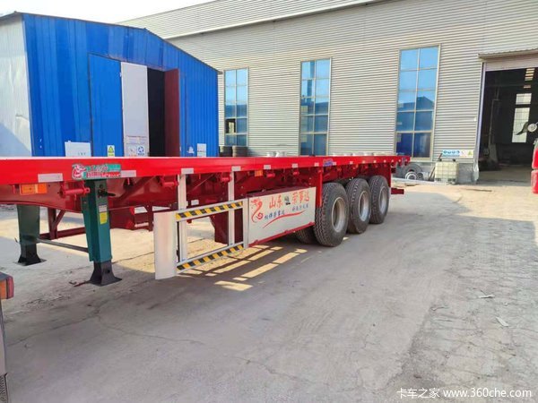 13米2.55米平板运输半挂车支持分期平板式半挂车图片