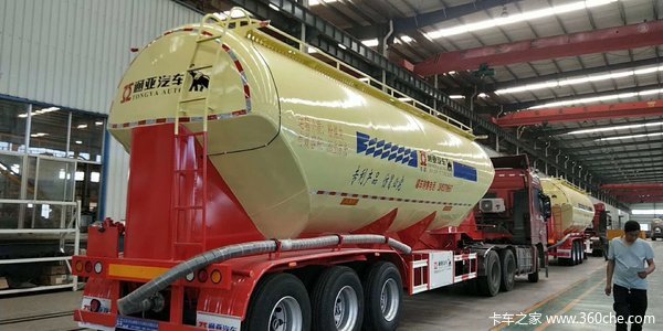 面粉罐运输半挂车粉粒物料运输半挂车图片