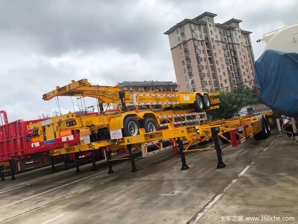 性价比之王！13.95米两桥骨架车公告已上线！！！骨架式集装箱半挂车图片