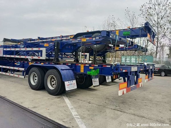 性价比之王！13.95米两桥骨架车公告已上线！！！骨架式集装箱半挂车图片
