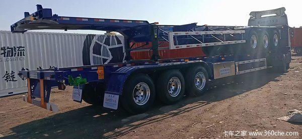 性价比之王！13.95米两桥骨架车公告已上线！！！骨架式集装箱半挂车图片