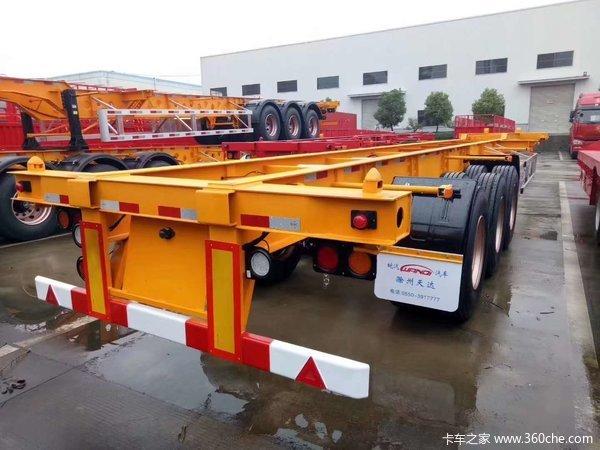 性价比之王！13.95米两桥骨架车公告已上线！！！骨架式集装箱半挂车图片