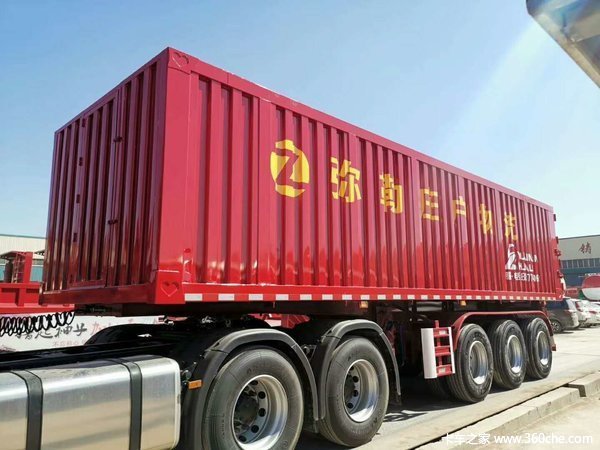 不怕交警查的后翻自卸半挂车自卸半挂车图片