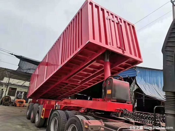 不怕交警查的后翻自卸半挂车自卸半挂车图片