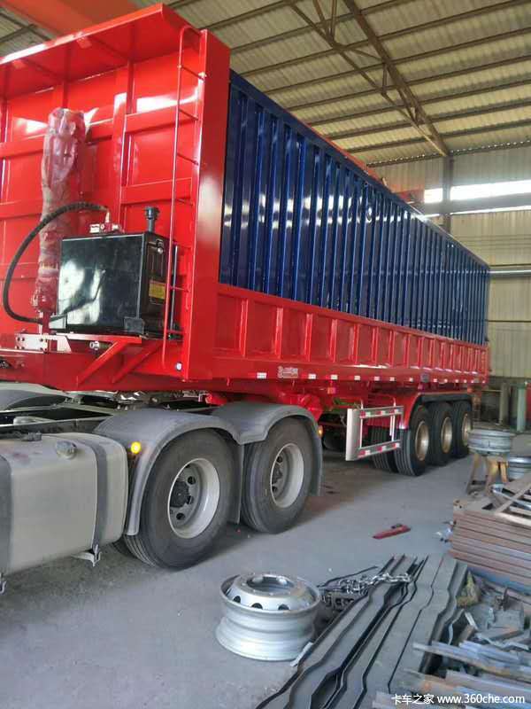 不怕交警查的后翻自卸半挂车自卸半挂车图片