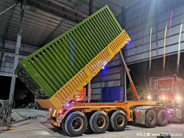 不怕交警查的后翻自卸半挂车自卸半挂车图片
