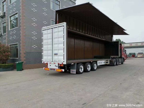 一体飞翼，双展翼，单展翼，长13.75米宽2.55米，不超4米。米，罐式半挂车图片