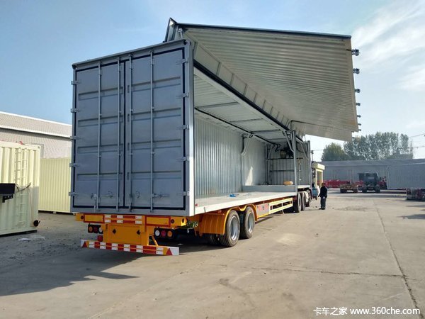 一体飞翼，双展翼，单展翼，长13.75米宽2.55米，不超4米。米，罐式半挂车图片
