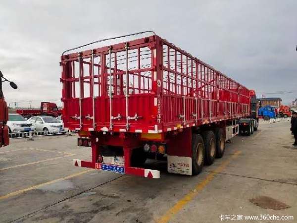 中集华骏仓栏半挂车仓栅式半挂车图片