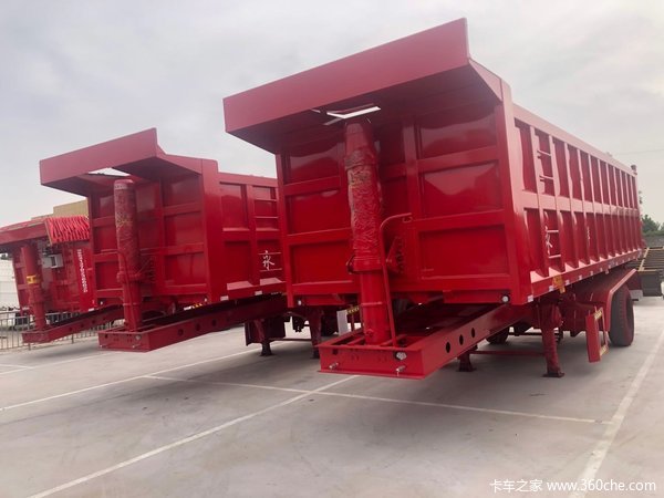 9米一体后翻厢高1.6米不改型带户销售自卸半挂车图片