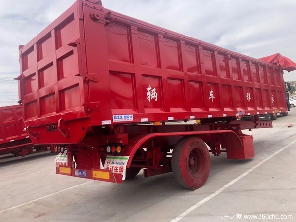 9米一体后翻厢高1.6米不改型带户销售自卸半挂车图片