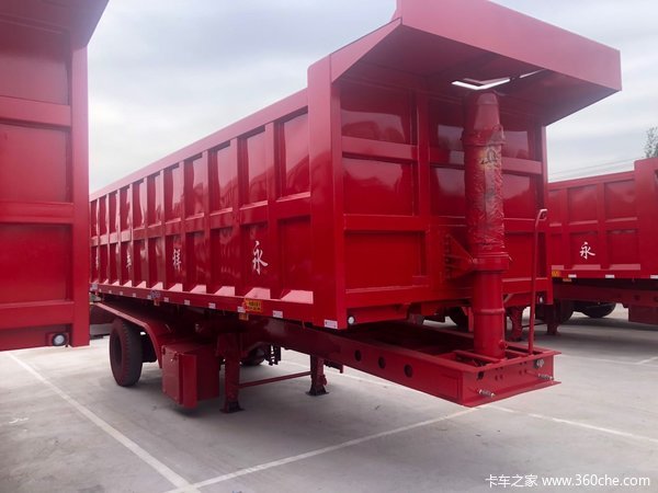 9米一体后翻厢高1.6米不改型带户销售自卸半挂车图片