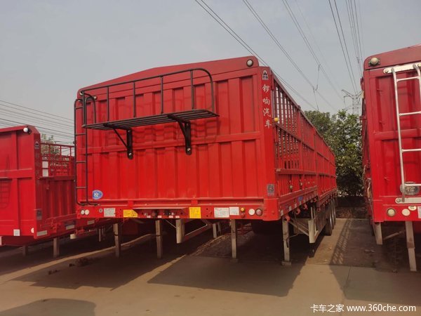 新国标锣响挂车仓栅式半挂车图片
