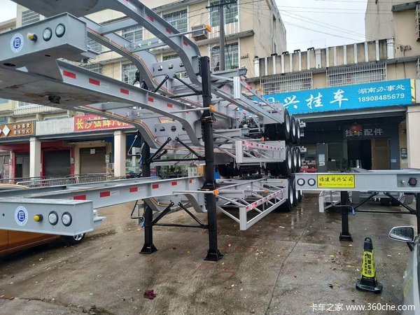 各种型号骨架半挂车骨架式集装箱半挂车图片
