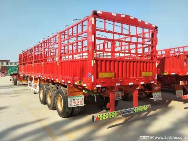 13米苍栅半挂车仓栅式半挂车图片