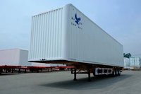 拉快递专用车,骨架,加集装箱快递车,130方空间,骨架式集装箱半挂车图片