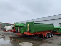 罐式后翻半挂车,1.8米高后翻半挂车可分期付款自卸半挂车图片