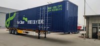 专业订做各种尺寸集装箱半挂车,飞翼厢车集装箱式半挂车图片