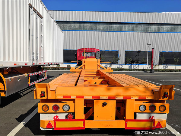 6米后翻骨架式半挂车,港口码头专用-湖北欧阳聚德骨架式集装箱半挂车