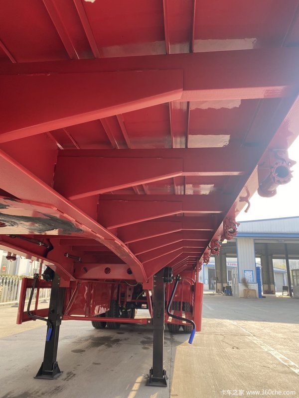 中集牌栏板车栏板式半挂车图片