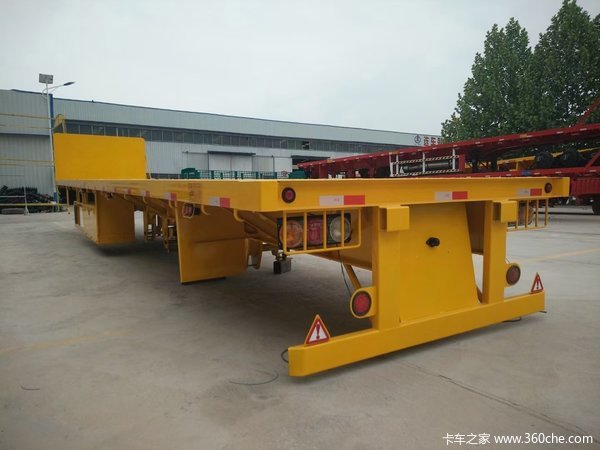 集装箱运输半挂车平板式半挂车图片