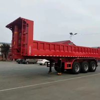 后翻半挂车自卸半挂车图片