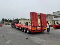 勾机板轴线大件运输半挂车低平板半挂车图片
